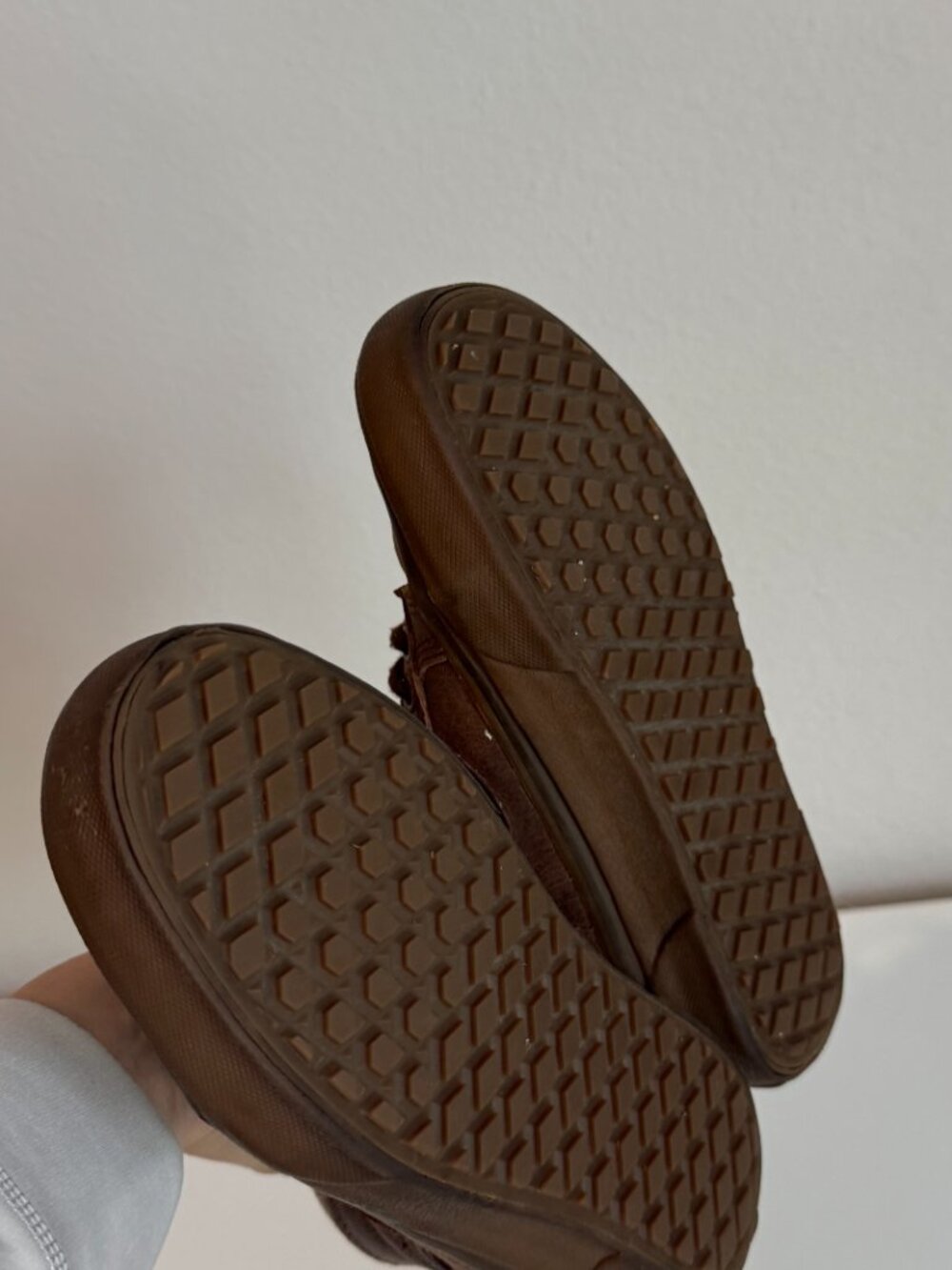 Vans Sk8-Hi MTE Brown Leather Herringbone High Tops W 5.5 M 4 - Picture 6 of 7